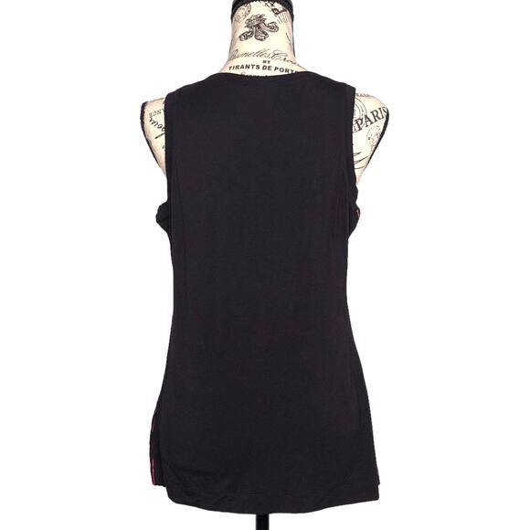 The Limited MEDIUM Ombre Vertical Patterned Mixed Material Tank - Picture 5 of 8